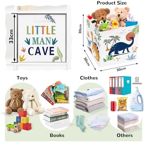 Clastyle 11.8" Dinosaur Storage Basket Set of 3 - Image 2