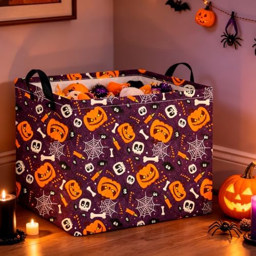 CLOCOR Rectangular Storage Basket, Collapsible Cute Pattern Storage Bin - Image 5