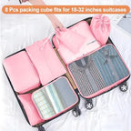 Packing Cubes for Travel- 8 Set Luggage Organizer Bags for Family, Mesh - Image 5