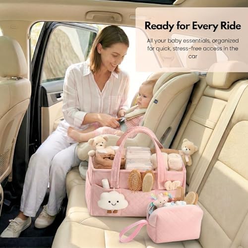 PeraBella Baby Diaper Caddy Organizer, Baby Basket Shower Gift, Portable - Image 4