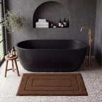 GRANNY SAYS Brown Bathroom Rug 36" x 24", Non-Slip Microfiber Bath Mat by GRANNYSAYS