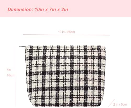 PAZIMIIK Makeup Bags for Purse Zipper Cosmetic Pouch Large Travel Canvas Make - Image 2