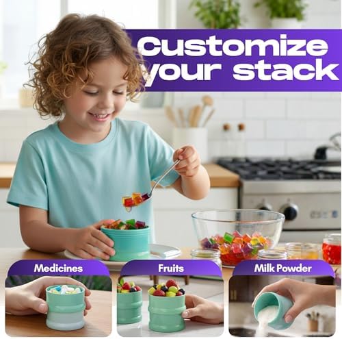 Mommy's Helper Pak N' Stak Baby Formula Dispenser, 4 Compartments - Image 5