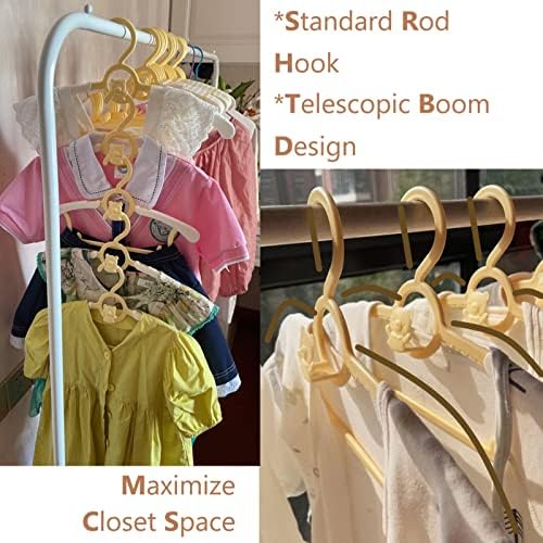 Baby Clothes Hangers 20 Pack Plastic Kids Hangers Space Saving - Image 6