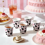 WRAPAHOLIC 3oz Pink Cow Bathroom Cups - Image 3