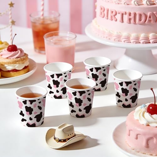 WRAPAHOLIC 3oz Pink Cow Bathroom Cups - Image 3