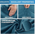 ZNSAYOTX Velvet Oversized Recliner Cover 3-Piece, Luxury Plush Recliner Chair - Image 5