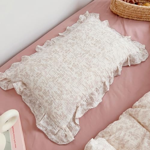 BuLuTu Muslin Kids Pillow Case Standard 20"x26", Forest & Rabbit Pattern by BuLuTu