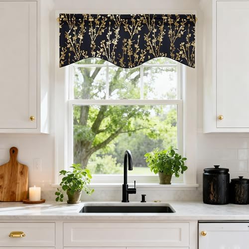 NICETOWN Blackout Floral Kitchen Valances - Image 5