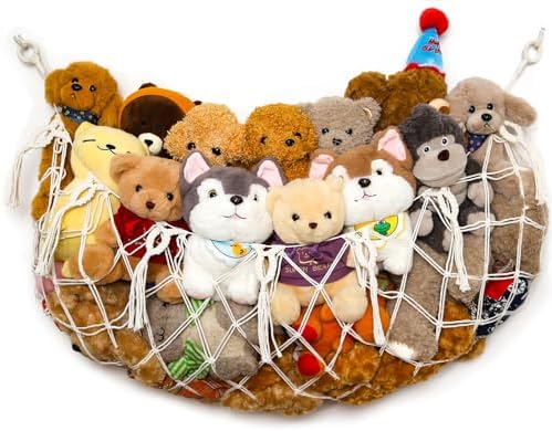 YKBU Stuffy Animal Net for Stuffed Animals Storage Hammock Macrame Stuffed by YKBU