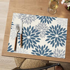 Artoid Mode Floral Vinyl Placemats Set of 4, Washable Heat Resistant Non-Slip by ArtoidMode