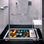 Shower Mat Non Slip 26.8 x 15.1 Inches, Colorful Butterflies Bathtub Mat Shower - Image 5