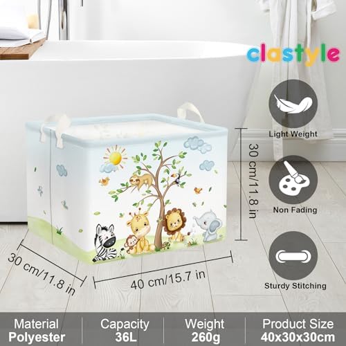 Clastyle 36L Large Safari Animal Tree Baby Basket Giraffe Lion Elephant Toy - Image 6