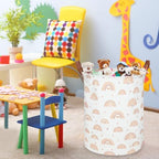 Boho Rainbow Laundry Hamper, Girls Laundry Hamper, Waterproof foldable canvas - Image 4