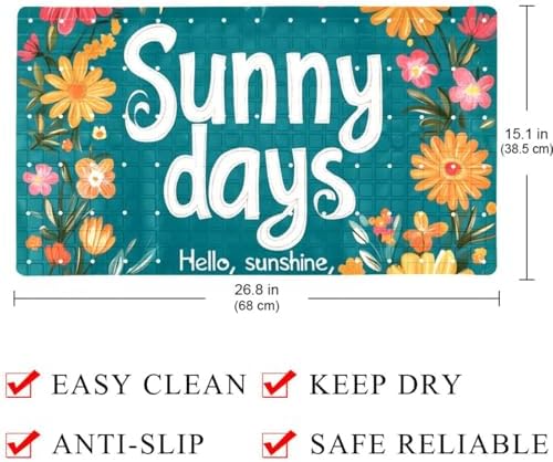 Baby Bath Mat Non Slip 26.8"x15.1" Bathtub Mat - Image 4