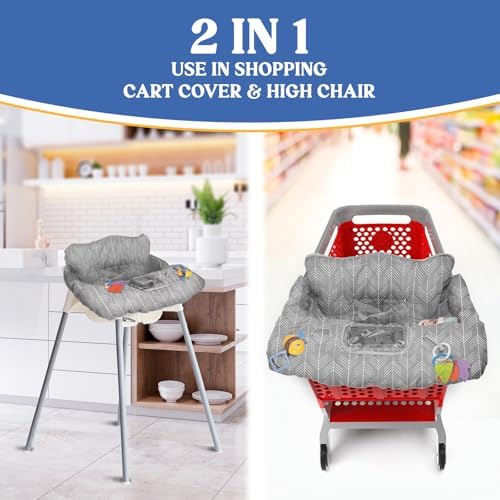 PILLANI Shopping Cart Cover for Baby, High Chair Cover for Restaurant Seat - Image 4