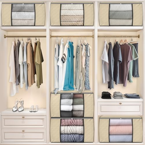 Fab totes 90L Clothes Storage, Foldable Thick Fabric Blanket Storage Bags - Image 7