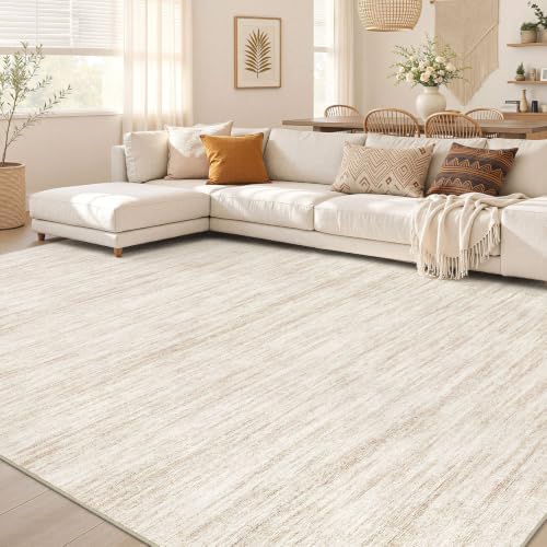 Nakagishi Boho 6x9 Area Rug Living Room Rugs Machine Washable Beige by NakagishiAreaRug
