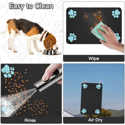 Dog Cat Food Mat, Absorbent Pet Feeding Mat - Image 7