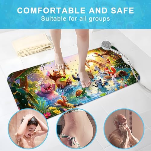 Bath Mat for Tub Non Slip Kids Bathtub Mat 40x16 Baby Bath Mat - Image 6