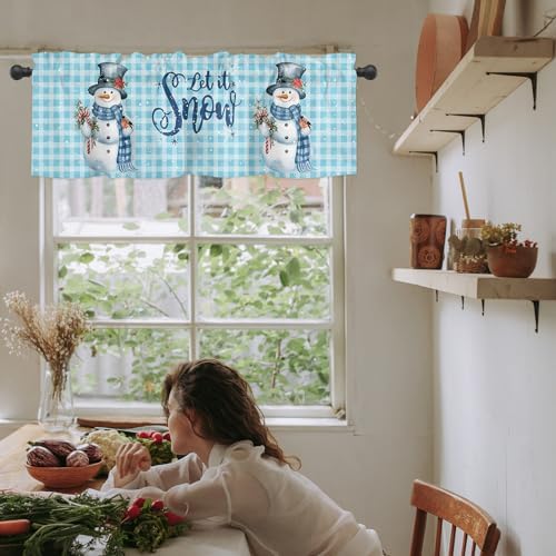 Snowman Christmas Valance Curtains - Image 6