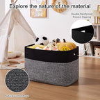 OIAHOMY 108L Extra Large Blanket Basket Dog Toy Basket Grey/Black - Image 5