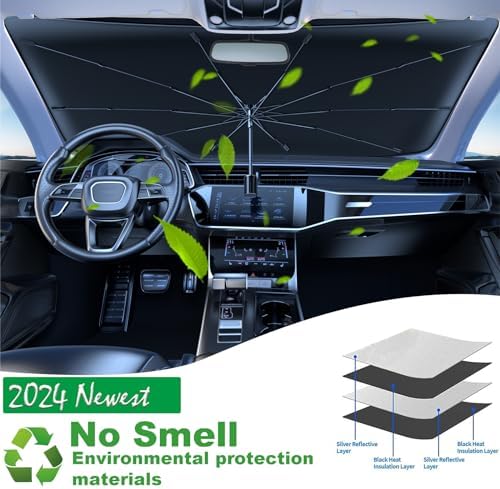 Windshield Sun Shade Umbrella for Car Foldable Umbrella Front Window Sunshade - Image 2