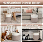 Goodpick Jute Woven Basket for Blankets Clothes Organizing，Cotton Rope - Image 4