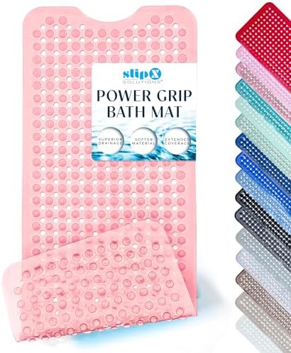SlipX Solutions 39"x16" Power Grip Non Slip Bathtub Shower Mat by SlipXSolutions