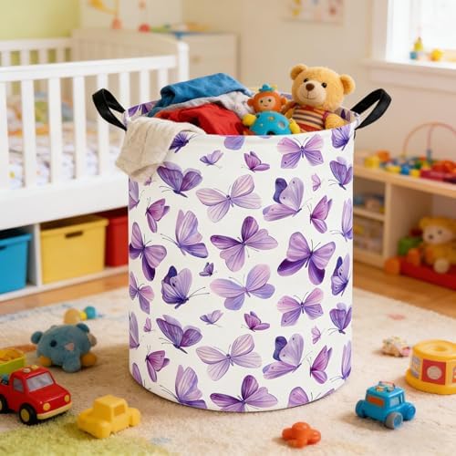 Butterfly hamper, Baby Nursery Hamper, Waterproof foldable girls toy storage box - Image 6