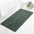 Chenille Bathroom Rug 26"x44" Hunter Green, Non-Slip Plush Bath Mat by Kildoss