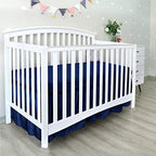 Crib Bed Skirt 14" Drop, Fits 28"x52" Crib, Adjustable - Image 6