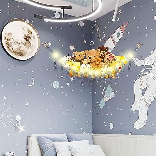 CERETIA Stuffed Animal Hammock Large Corner Plushie Net Storage - Image 2