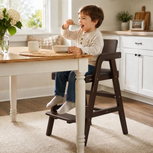 Wooden High Chair for Babies and Toddler Dining Chair - Image 2