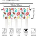 Donut Valances Curtain Colorful Donut Chocolate Lemon Blue Mint Pattern Window - Image 2