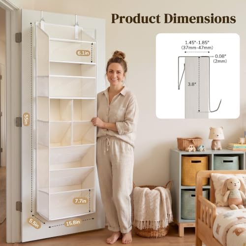 6-in-1 Over Door Hanging Organizer - Image 3
