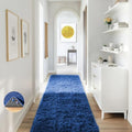 Ophanie Blue Runner Rug for Hallway, 2x6 Bedroom Bedside Living Room Rugs by Ophanie