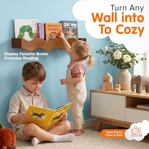Ovalo Nursery Book Shelves Set of 2 - Image 3