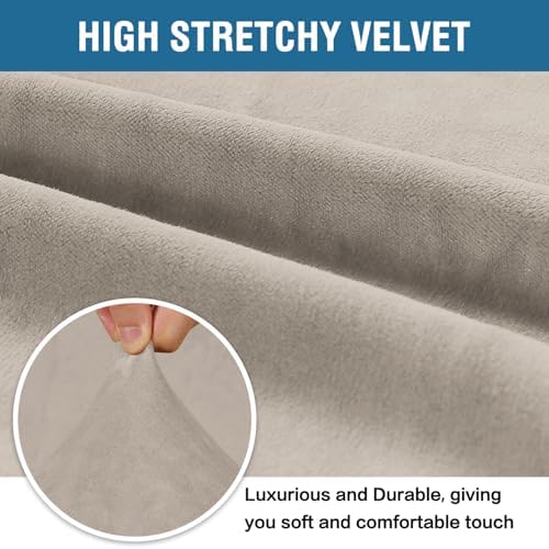 H.VERSAILTEX Stretch Velvet Sofa Covers Large Couch Covers Furniture Protector - Image 3