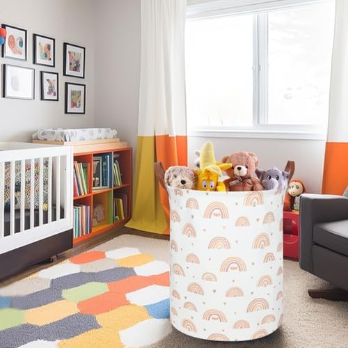 Boho Rainbow Laundry Hamper, Girls Laundry Hamper, Waterproof foldable canvas - Image 5