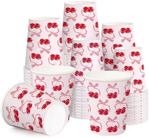 WRAPAHOLIC 9oz Pink Paper Cups by WRAPAHOLIC