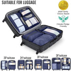 Veken 10 Set Packing Cubes for Travel Essentials, Anti-Wrinkle Buckled Suitcase - Image 5