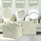 BROWNLILY Handwoven Clothes Basket Laundry Hampers Large Wicker Storage Baskets - Image 2