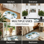 Diatomite Stone Bath Mat Summer Beach Umbrella Chair Oval Doormat Soft Non Slip - Image 7