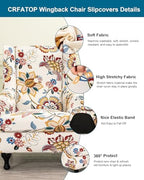 CRFATOP Wingback Chair Covers Wing Armchair Slipcovers - Image 2