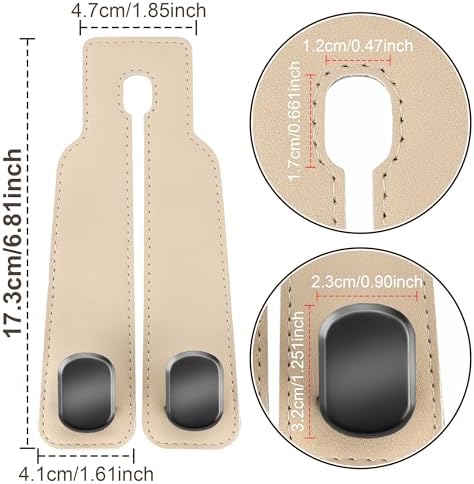 Amelity Car Headrest Hooks, Purse Hook - Image 2