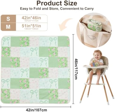 Basumee Splat Mat for Under High Chair, Waterproof & Mess-Proof Floor Mat - Image 6