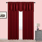 NICETOWN Burgundy Red Blackout Valances, Thermal Insulated Elegant W52 x L18 - Image 5