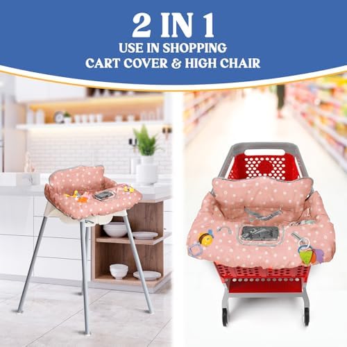 PILLANI Shopping Cart Cover for Baby, High Chair Cover for Restaurant Seat - Image 4