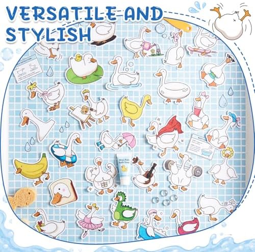Fullhawl 30 Pcs Goose Non Slip Shower Stickers, Cute Bathtub Safety - Image 4